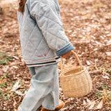 Quilted Jacket in Denim Darling