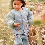 Quilted Jacket in Denim Darling