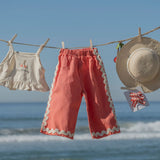 Wide-Leg Pant Set in Tres Cherry