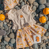S/S Ruffle Skirt Set in Dolce Vita
