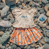 S/S Ruffle Skirt Set in Fiori di Mare