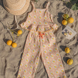 Rib Pant Set in Lemon Twist