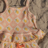 Rib Pant Set in Lemon Twist