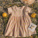 Ribbed Dress in Lemon Twist