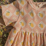 Ribbed Dress in Lemon Twist