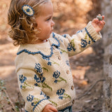 Ines Cardigan in Midnight Bloom