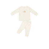 Pima Embroidered Pajama Set in Honey Bear