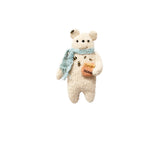 Hand Embroidered Honey Bear in Natural