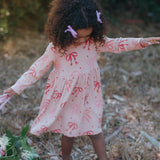 Velvet Clip Set - Vintage Bows Dusty Pink