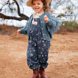 Overall Romper in Midnight Bandana