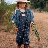 Overall Romper in Midnight Bandana