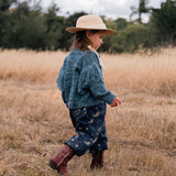 Overall Romper in Midnight Bandana