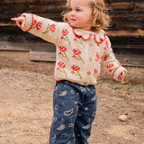 Ines Cardigan in Rouge Bloom