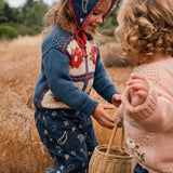 Patchwork Sweater in Wildberry Denim