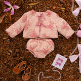 Quilted Jacket Set - Vintage Bows Dusty Pink