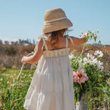 Crochet Dress in Blue Bouquet