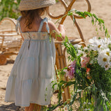 Crochet Dress in Blue Bouquet