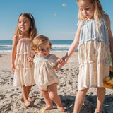 Crochet Clip Set in Blue Tulip