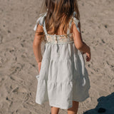 Crochet Dress in Blue Bouquet
