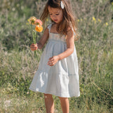 Crochet Dress in Blue Bouquet