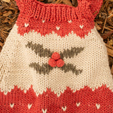 Intarsia Romper - Red