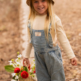 Ribbed Turtleneck - Natural/Denim