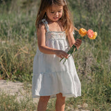 Crochet Dress in Blue Bouquet