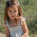 Crochet Dress in Blue Bouquet