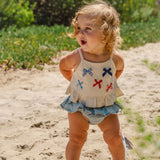 Ruffle Bloomer Set in Denim