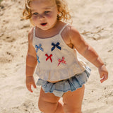 Ruffle Bloomer Set in Denim