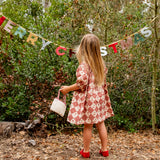 Clara Dress - Cherry Patchwork Crimson