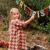 Clara Dress - Cherry Patchwork Crimson