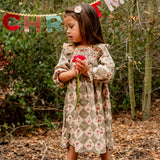 Noelle Dress - Cherry Patchwork Vintage Blue