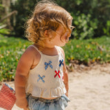 Ruffle Bloomer Set in Denim