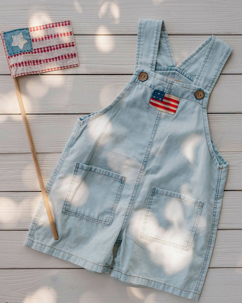 Overalls in Denim American Flag – Wild Wawa