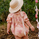 Ivy Romper - Vintage Bows Dusty Pink