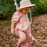 Ivy Romper - Vintage Bows Dusty Pink