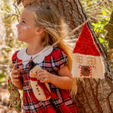 Scallop Dress - Tartan Red