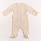 Pima Embroidered Footie in Goose
