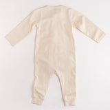 Pima Embroidered Footless Sleeper in Goose