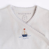 Pima Embroidered Bundle Set in Blue Boat