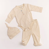 Pima Embroidered Bundle Set in Goose