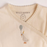 Pima Embroidered Bundle Set in Goose