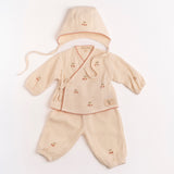 Gauze Bundle Set in Embroidered Cherries