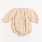 Gauze Romper in Embroidered Butterflies