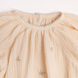 Gauze Romper in Embroidered Butterflies
