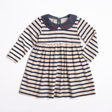 Marina Dress in Navy Stripe
