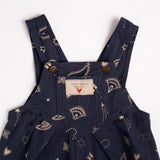 Overall Romper in Midnight Bandana
