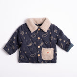 Quilted Jacket in Midnight Bandana