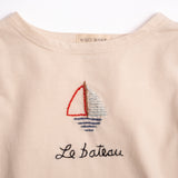 Embroidered Top in Le Bateau
